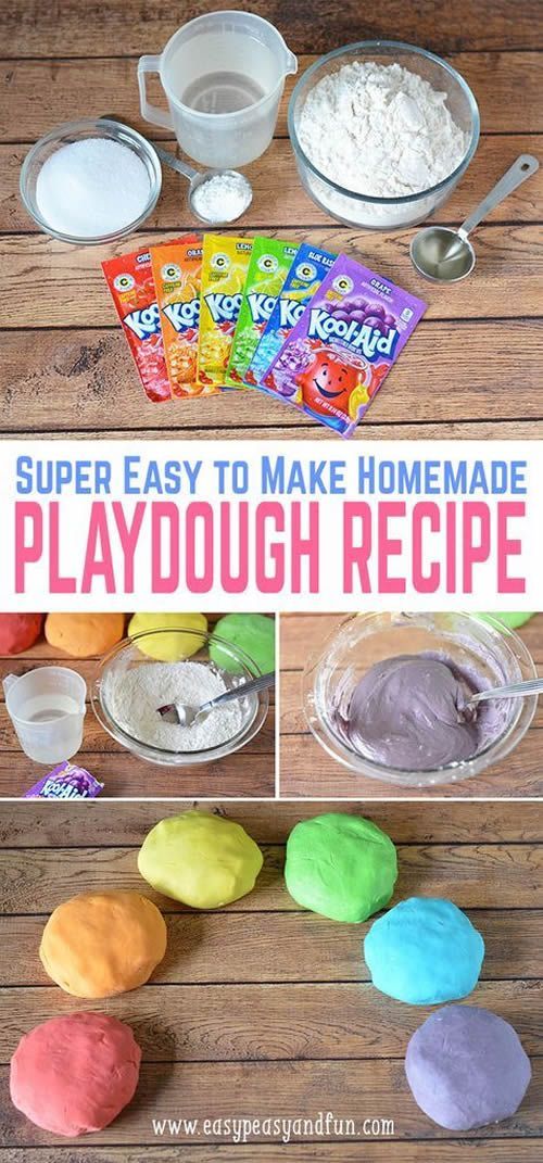 The BEST DIY Edible Playdough Recipes - Learn How To Make Play Doh At Home For Kids & Toddlers! Fun DIY Craft Projects For Children -   19 diy Projects for kids ideas