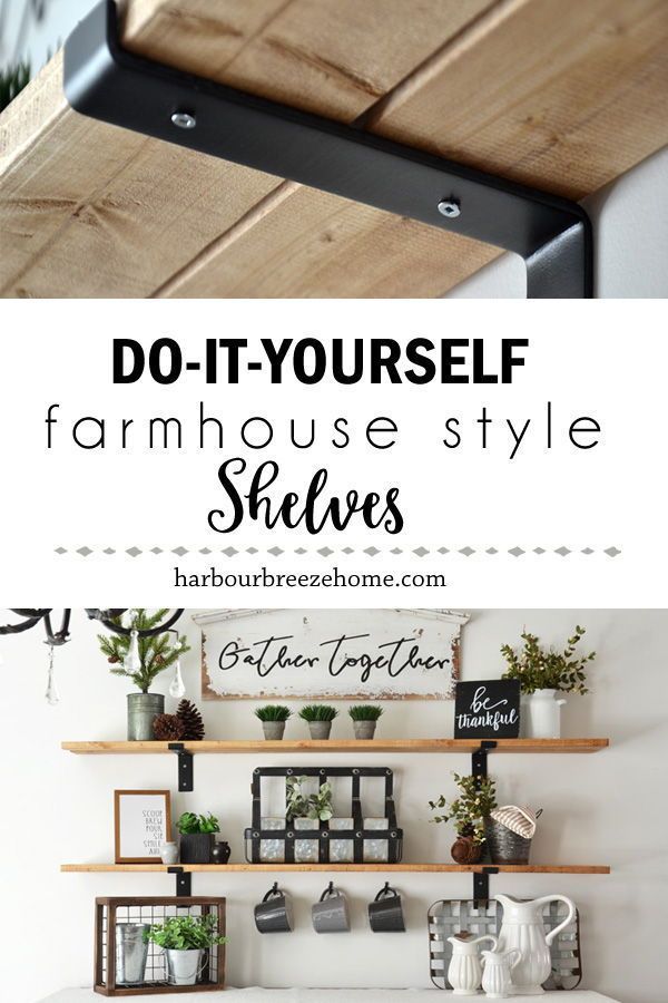 How to Make Fixer Upper Style Farmhouse Shelves -   19 diy Shelves display ideas