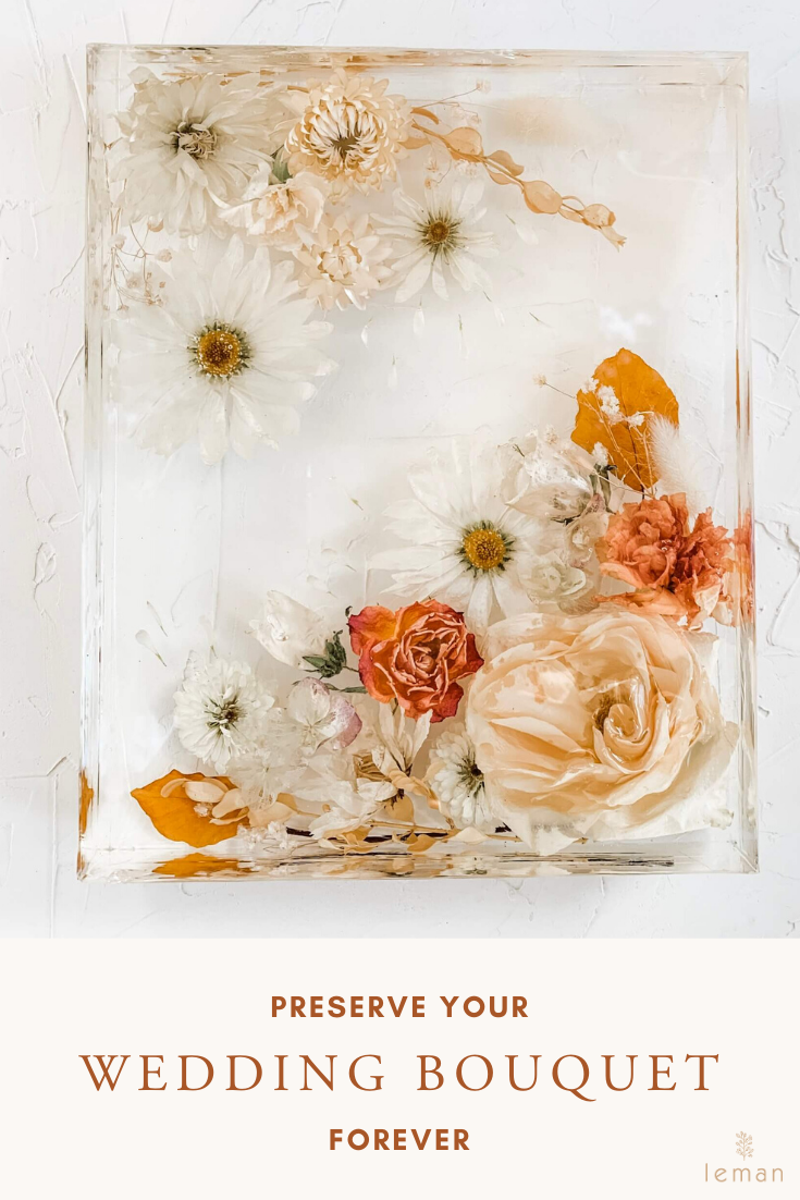 Wedding Flower Bouquet Preservation - Dried Flower - Pressed Flower - Wedding Bridal Gift - Resin -   19 diy Wedding flowers ideas