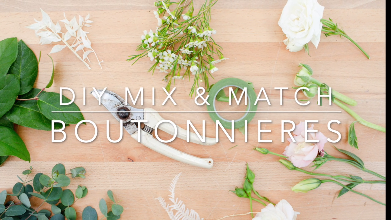 DIY Boutonnieres - Mix & Match -   19 diy Wedding flowers ideas