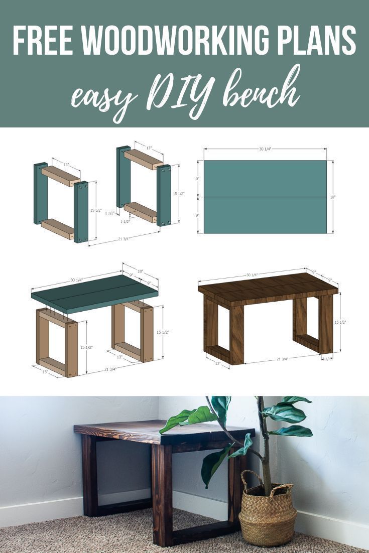 Easy DIY Bench For Small Entryway (With Free Plans) - Making Manzanita -   19 diy Wood bench ideas
