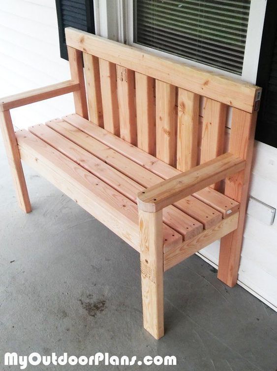 DIY Simple Garden Bench | MyOutdoorPlans | Free Woodworking Plans and Projects, DIY Shed, Wooden Playhouse, Pergola, Bbq -   19 diy Wood bench ideas