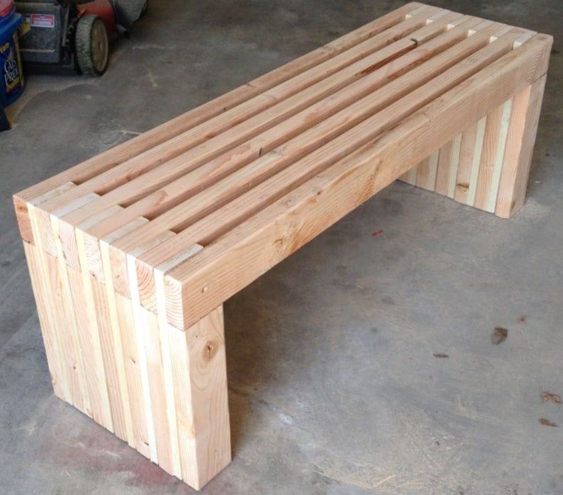 PLANS ONLY for 72 long Park Bench DIY 2x4 wood design | Etsy -   19 diy Wood bench ideas