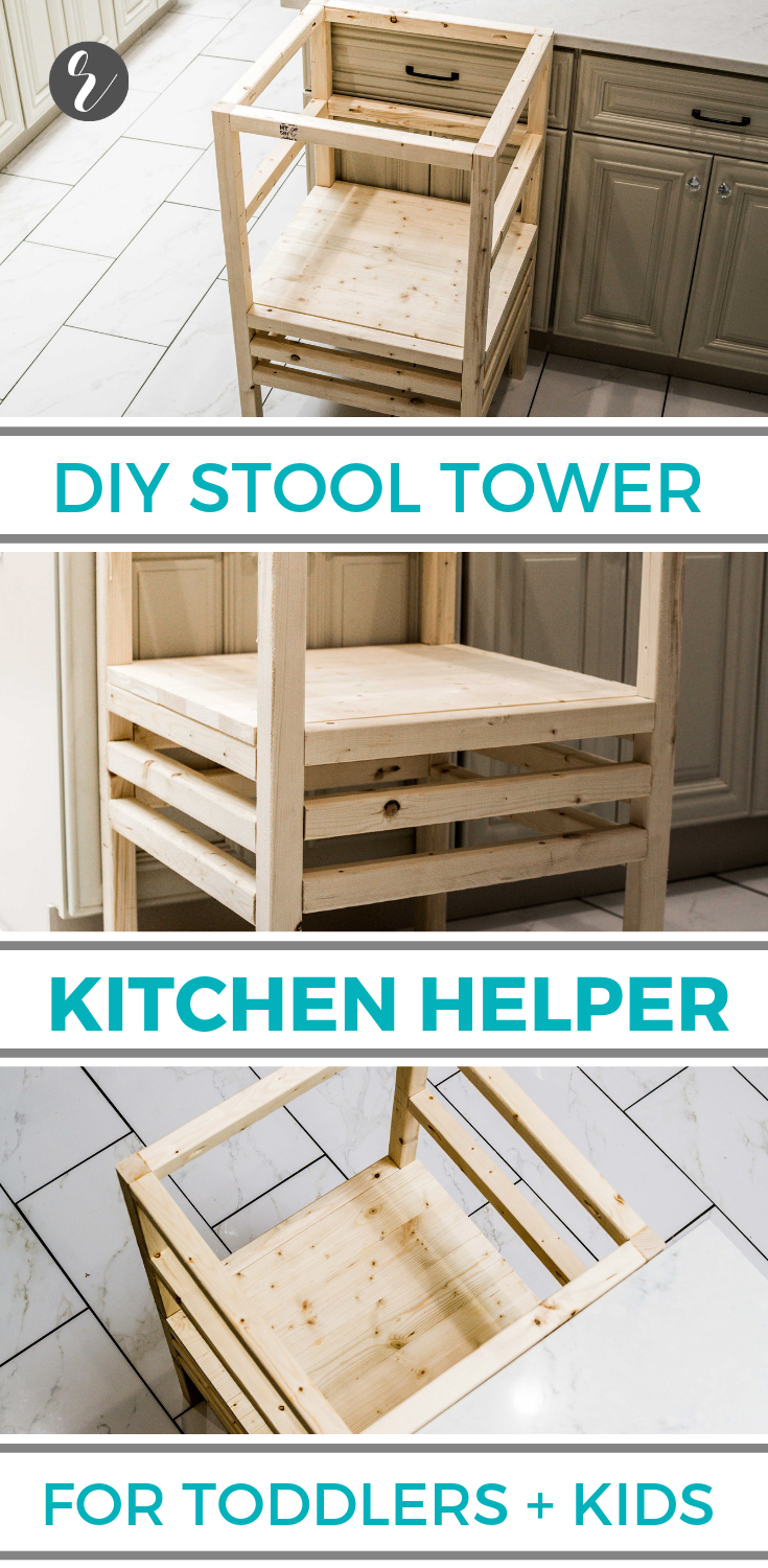 How to Build a DIY Stool Tower Kitchen Helper for Toddlers & Small Children (Plans) - Building Our Rez -   19 diy Wood kids ideas
