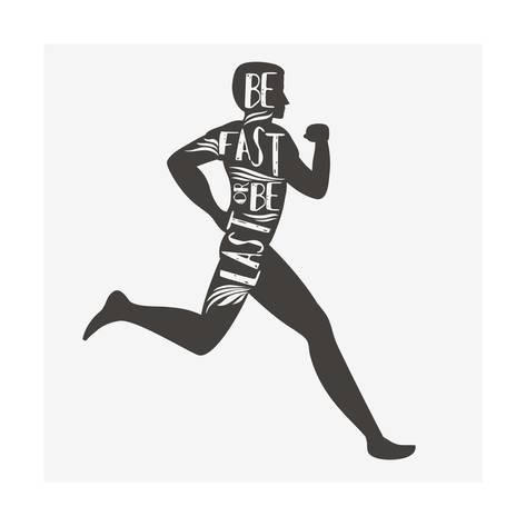 'Be Fast or Be Last. Sport/Fitness Typographic Poster. Running Man. Motivational and Inspirational I' Art Print - Svesla Tasla | Art.com -   19 fitness Art poster ideas
