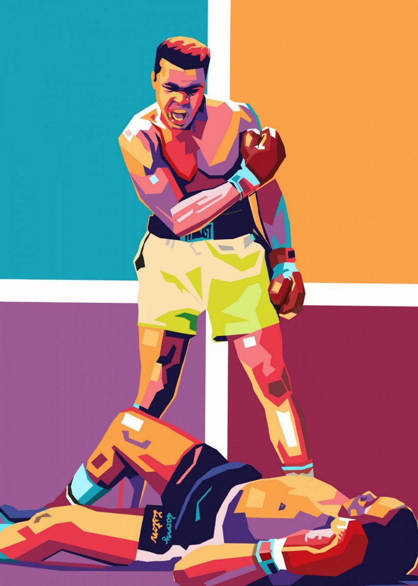 'muhammad Ali wpap art' Poster Print by Hafis Hafis | Displate -   19 fitness Art poster ideas