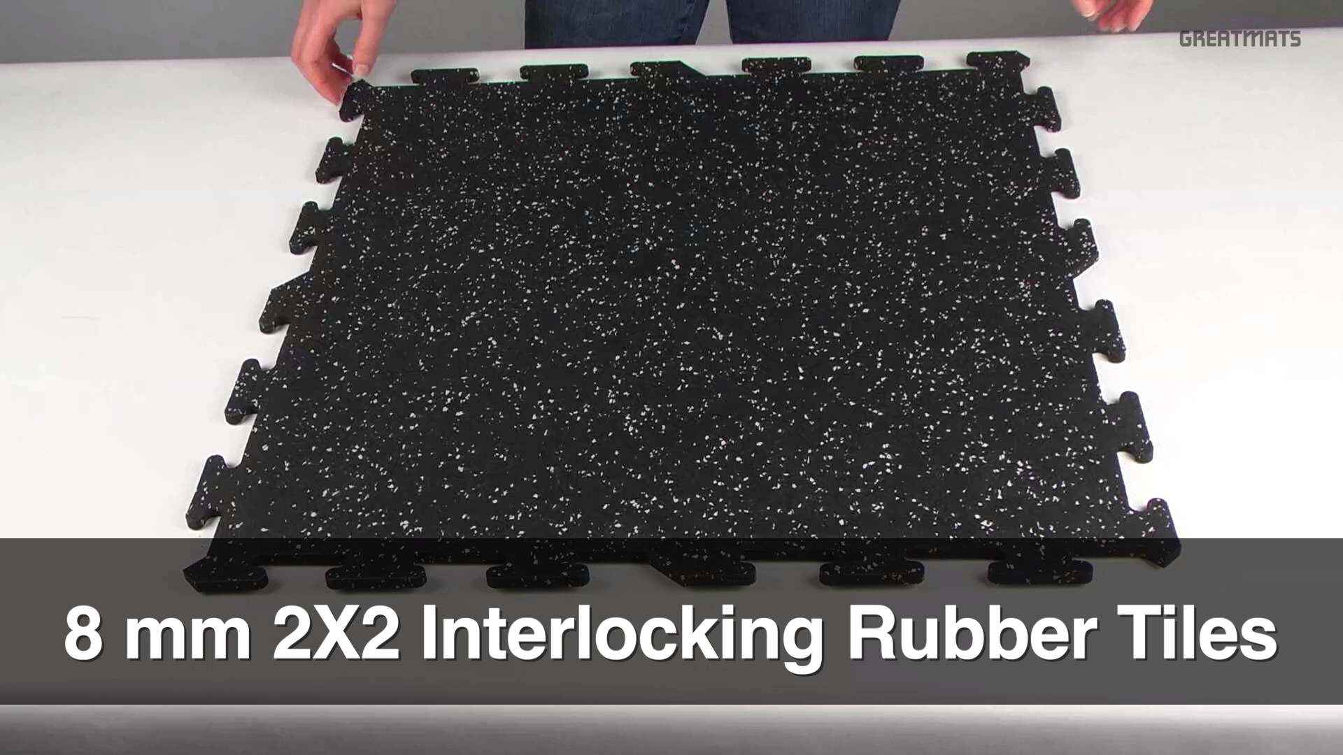 Interlocking Rubber Floor Tiles - 8mm - 2x2 -   19 fitness Room mall ideas