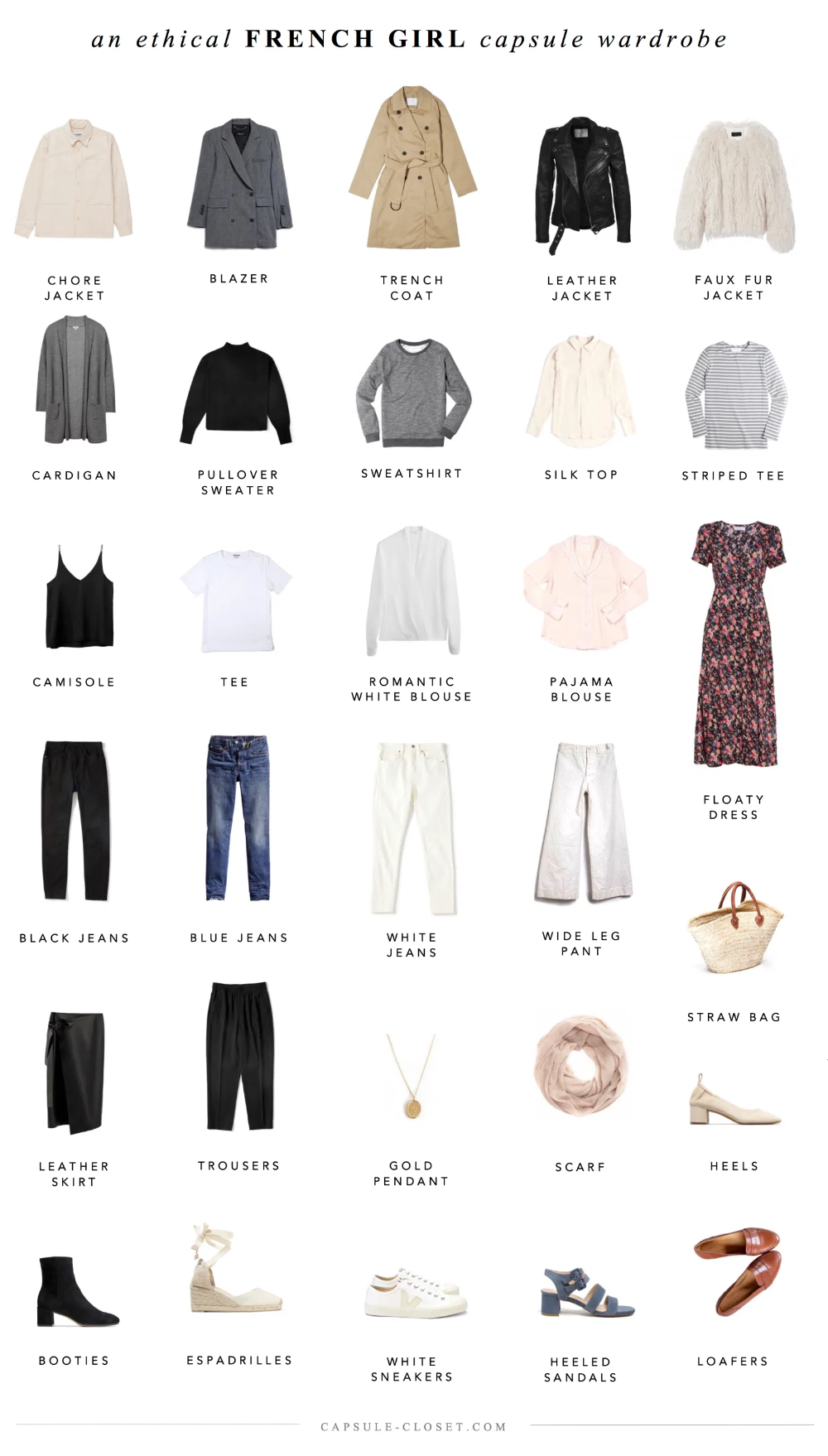 An ethical French style capsule wardrobe -   21 french style Spring ideas