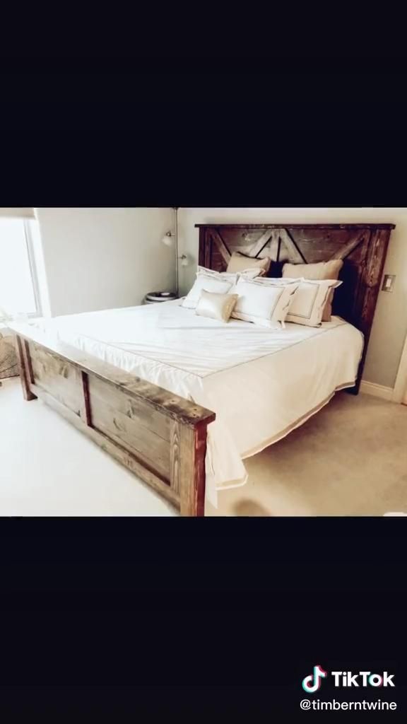 DIY King Bed Frame with @timberntwine -   23 diy Bed Frame videos ideas