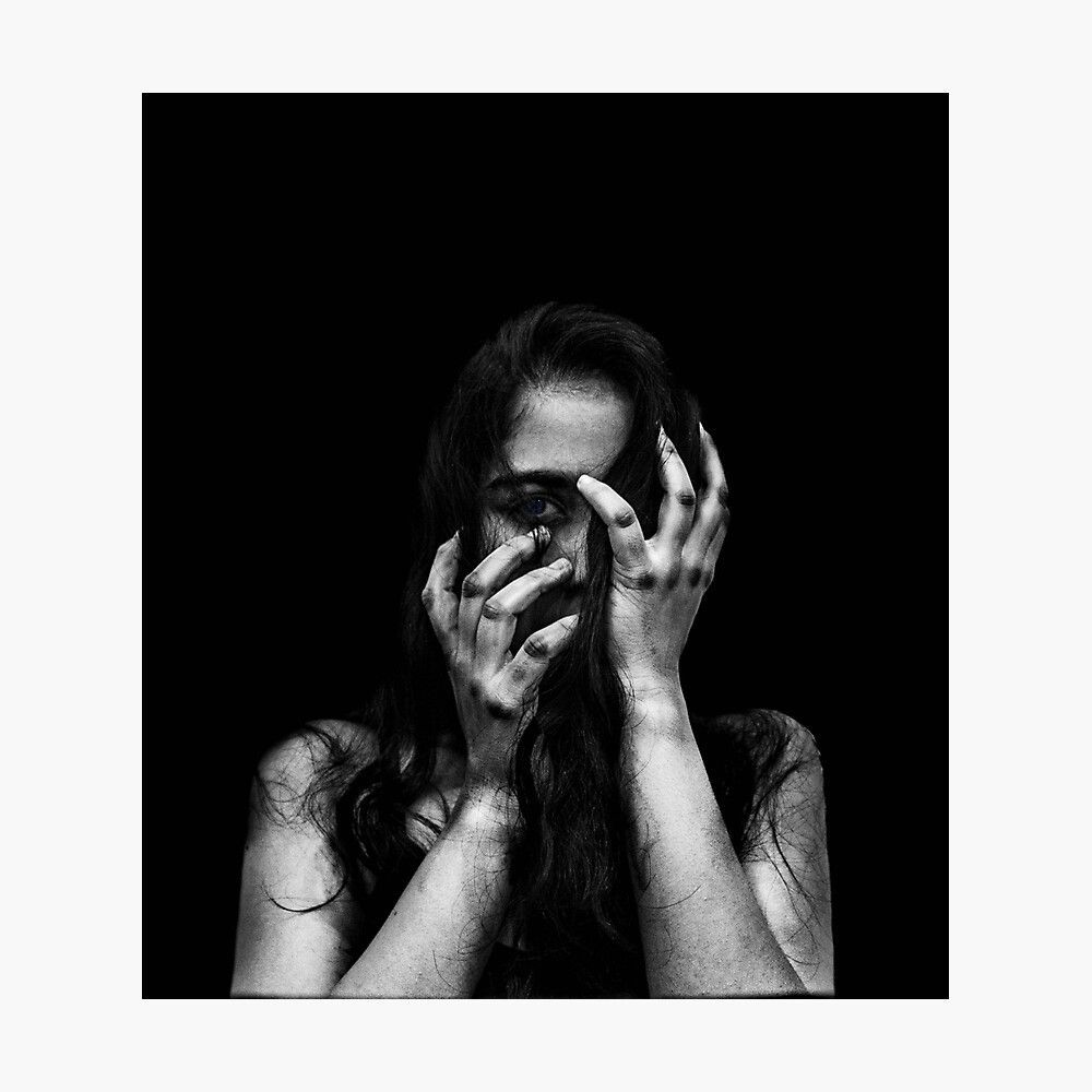 'Black and white dark photography on mental health ' Photographic Print by Prerana Jain -   16 beauty Photography black and white ideas