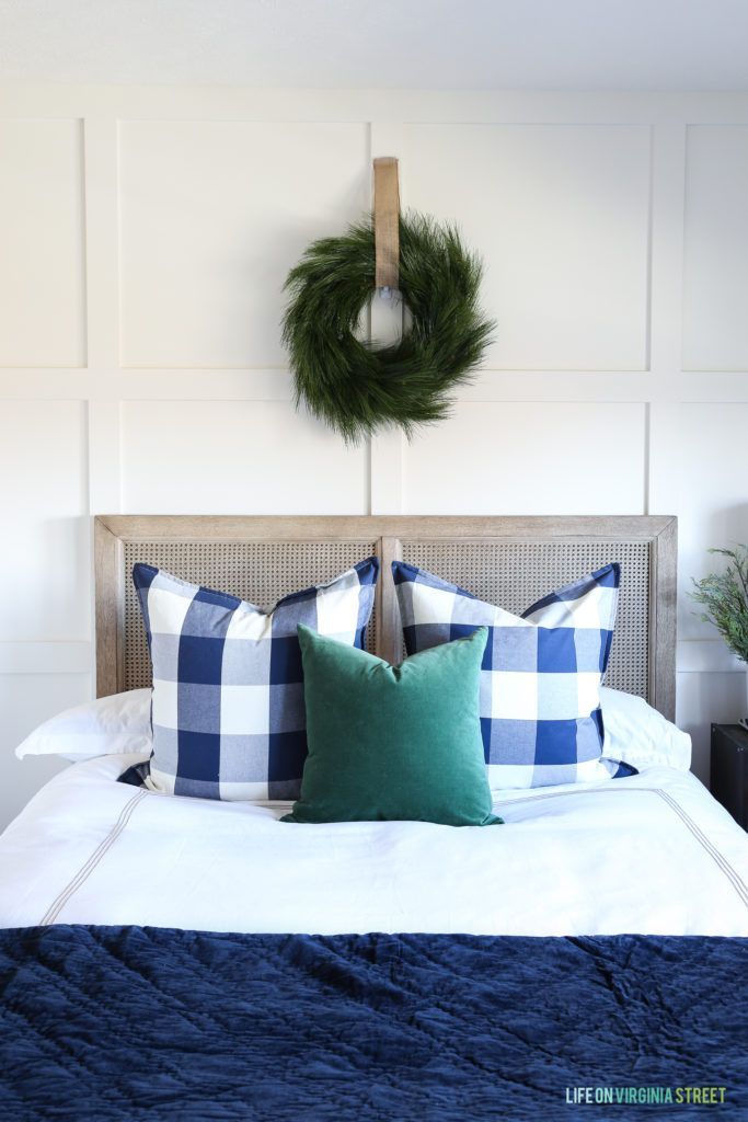 Christmas Home Tour: Entryway and Guest Bedroom -   16 christmas decor for bedroom blue ideas