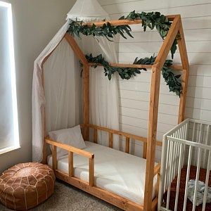 Montessori Bed, Twin Bed Plan, Toddler Bed, House Bed Frame , DIY Wooden Floor Bed for Kids Bedroom -   17 diy Bed Frame for teens ideas