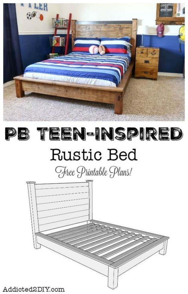34 DIY Bed Frames To Make for the Bedroom -   17 diy Bed Frame for teens ideas
