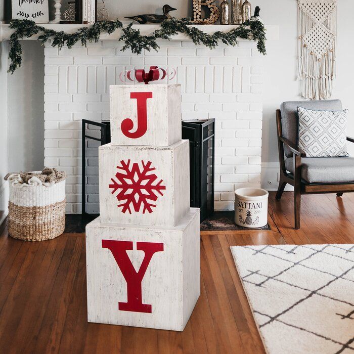 Christmas Wooden Joy Box D?cor -   17 diy christmas decorations dollar store farmhouse ideas