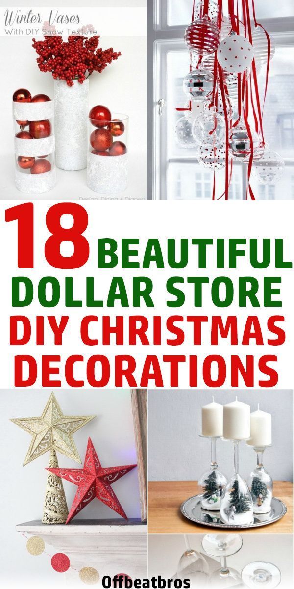 18 Stunning DIY Dollar Store Christmas Decoration Ideas -   17 diy christmas decorations dollar store farmhouse ideas