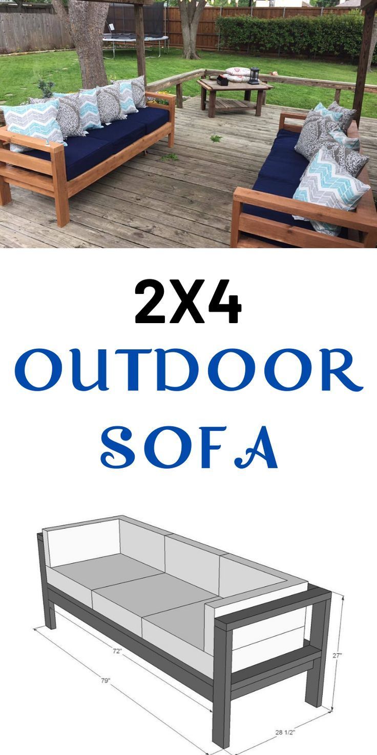 2x4 Outdoor Sofa  | Ana White -   17 diy projects for the home backyards ideas