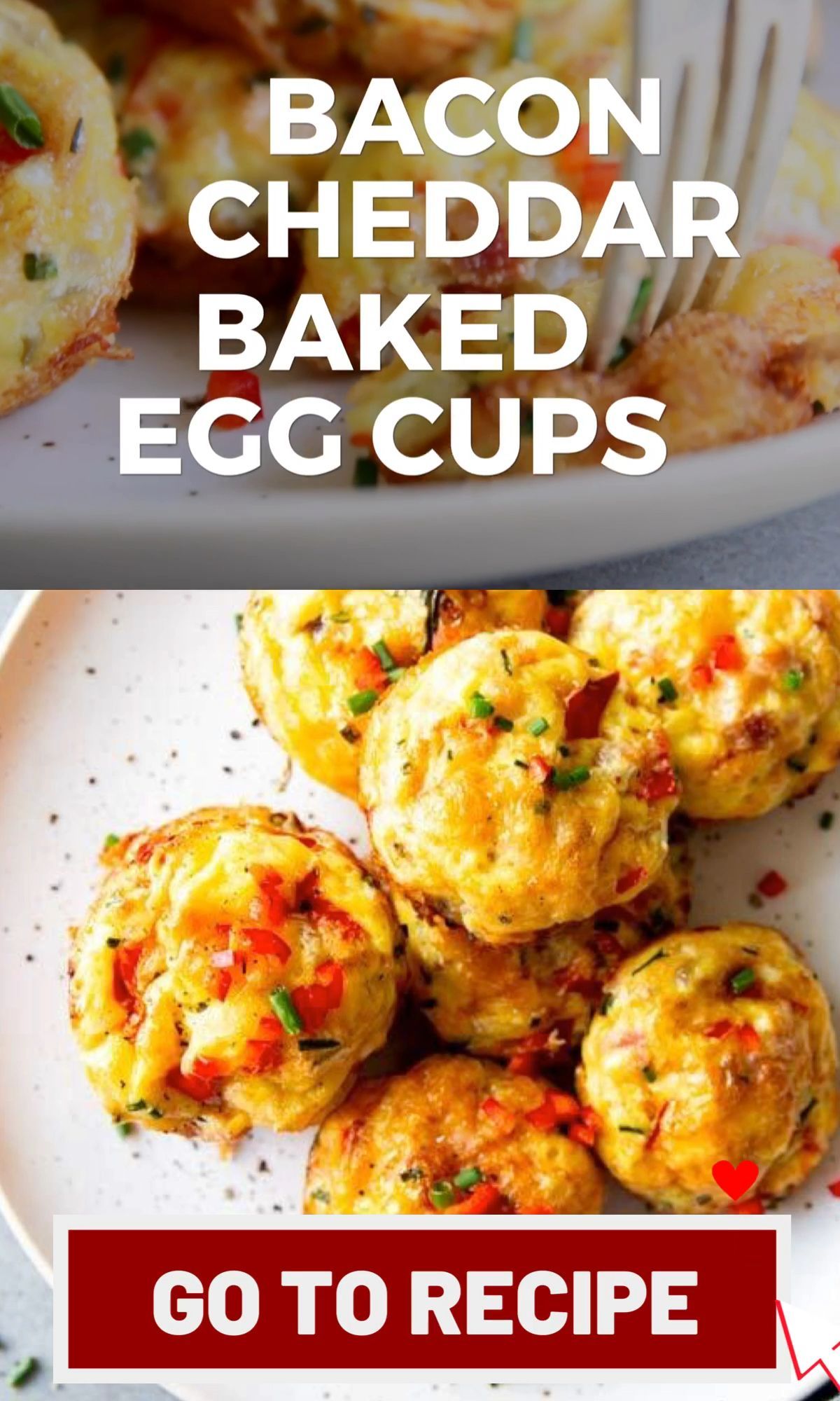 Bacon Cheddar Baked Egg Cups (Healthy Meal Prep!) -   17 meal prep recipes breakfast ideas