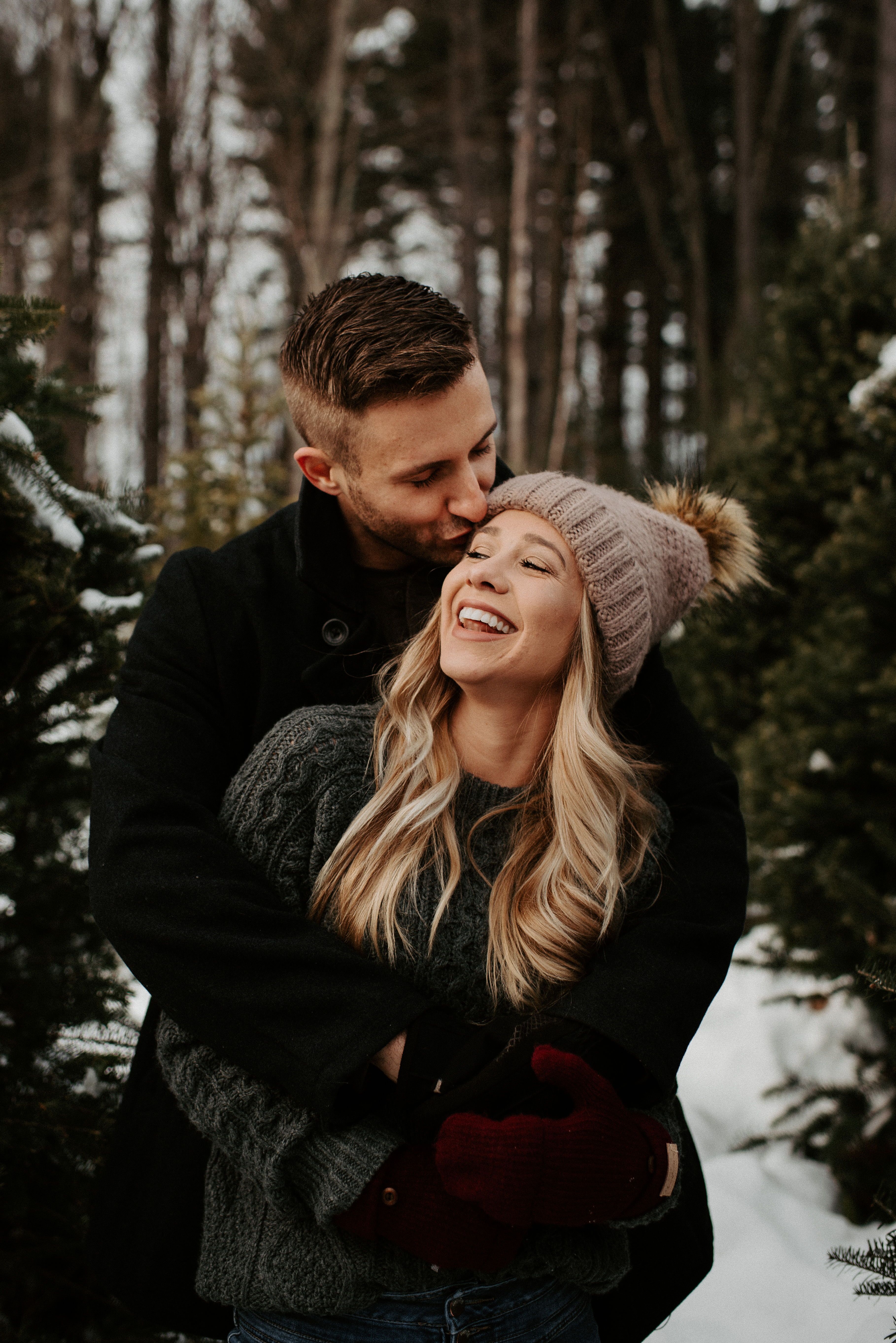 Winter Couples Session on a Christmas Tree Farm | Oregon Wedding Photographer -   18 christmas photoshoot couples ideas