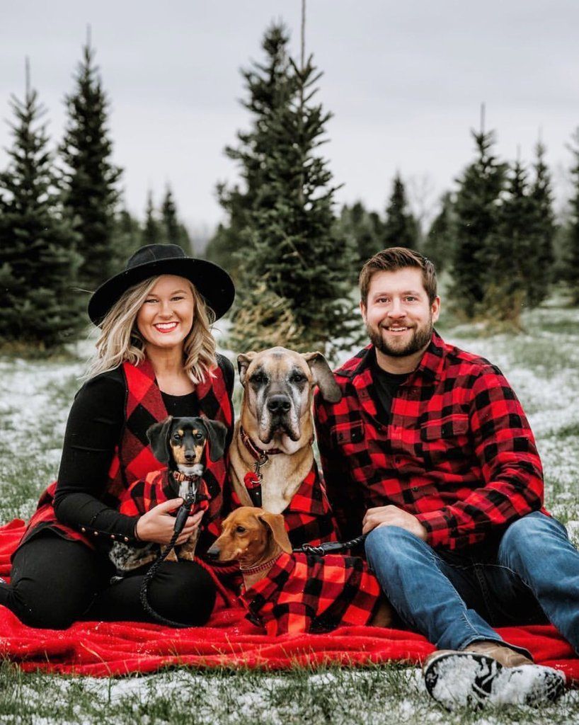 Great Plains Flannel - Matching Sizes for Dogs + Humans -   18 christmas photoshoot couples ideas