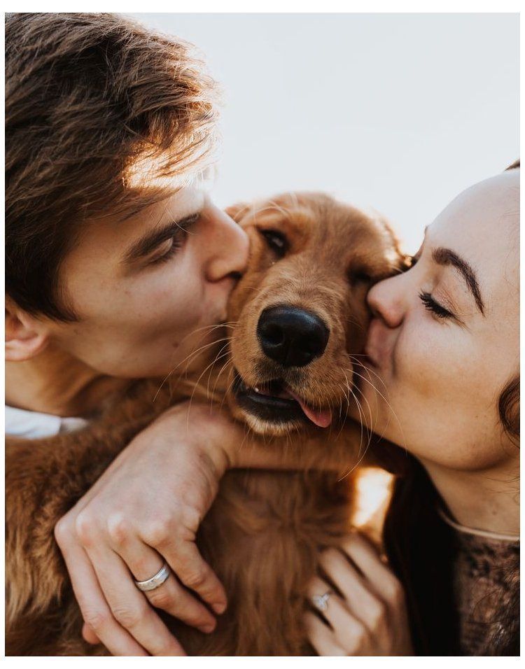 engagement photo with dog -   18 christmas photoshoot couples ideas