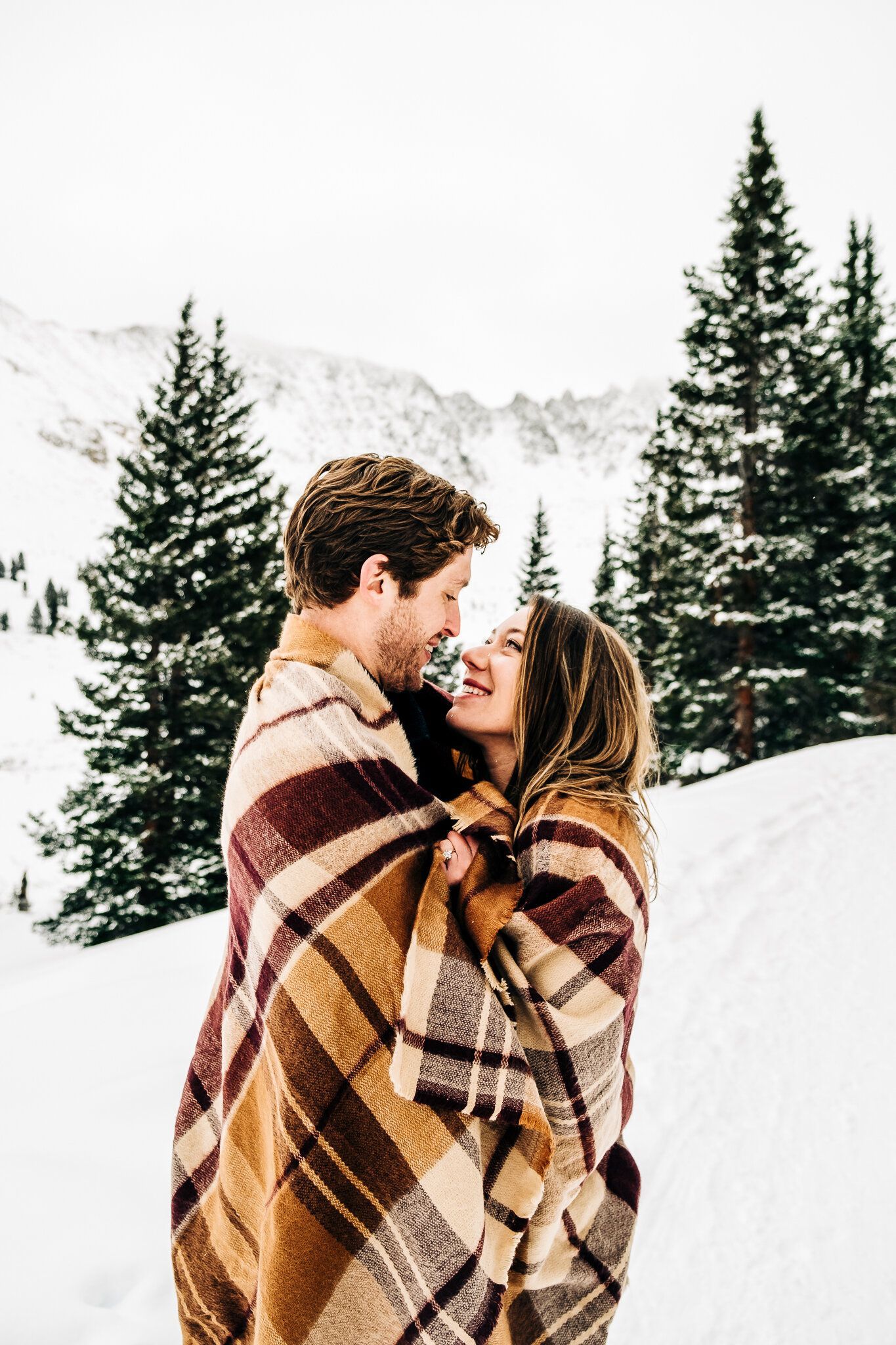 Winter Engagement Photos | Mayflower Gulch Colorado | Snowshoeing Engagement Photography | Emily + B -   18 christmas photoshoot couples ideas
