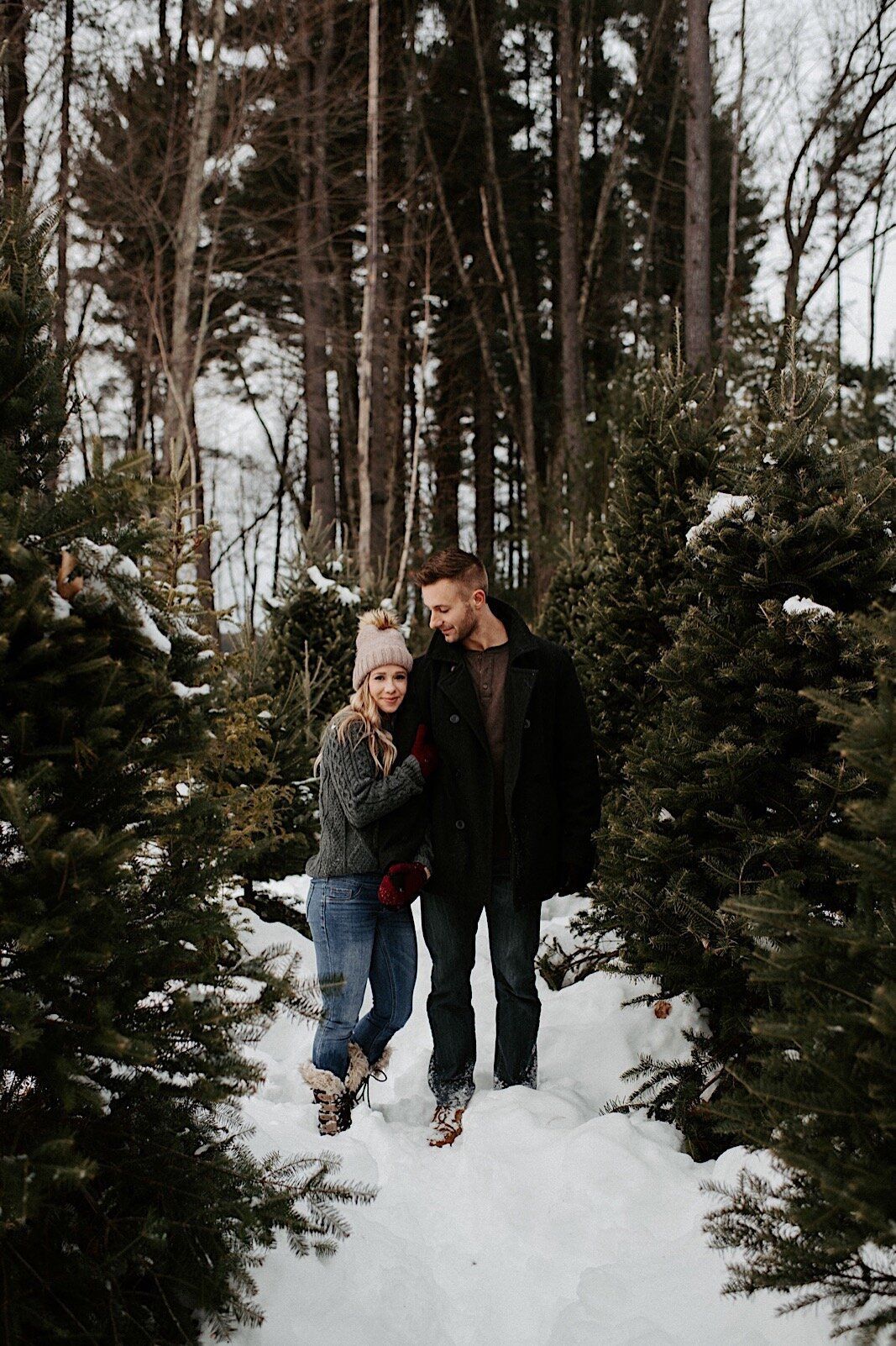 Austyn and Matt's Cozy Christmas Tree Farm Couples Session | Oregon Wedding Photographer — Madeline Rose Photography Co. -   18 christmas photoshoot couples ideas