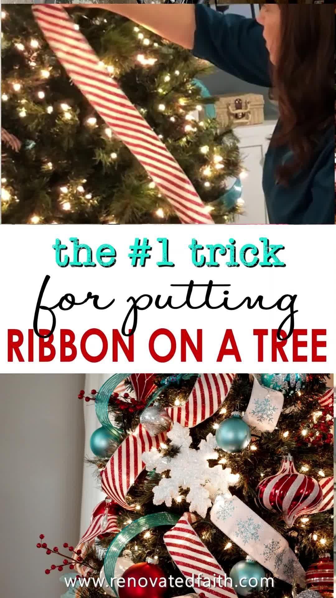 How to Add Ribbon to a Christmas Tree (& Christmas Tree Ribbon Topper) -   18 christmas tree themed ideas