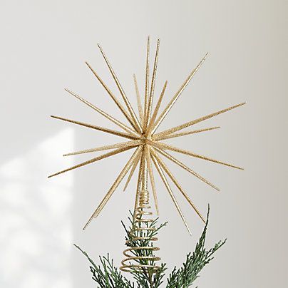 Glitter Gold 3D Star Tree Topper -   18 christmas tree topper diy star ideas
