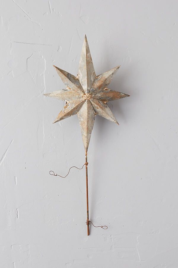 Aged Iron Star Tree Topper -   18 christmas tree topper diy star ideas