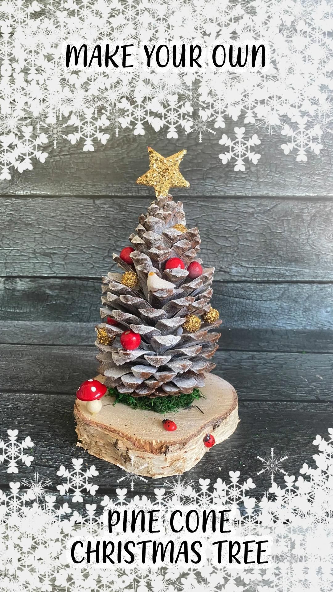 Giant Pine Cone Christmas Tree -   18 christmas tree topper diy star ideas