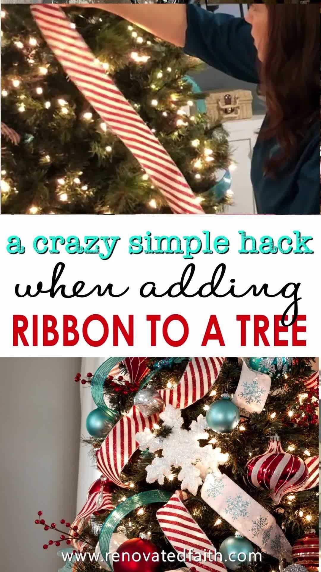 How to Add Ribbon to a Christmas Tree (& Christmas Tree Ribbon Topper) -   18 diy christmas decorations dollar tree simple ideas