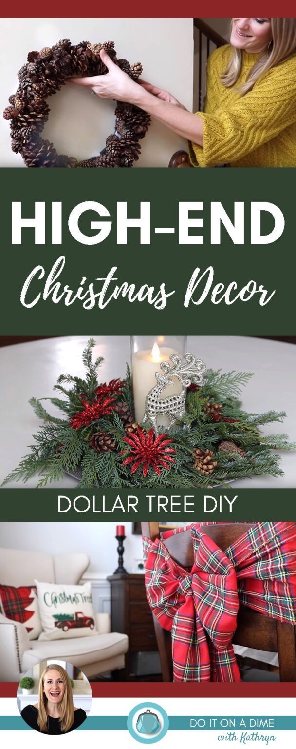 Shamelessly copying high-end decor for Christmas! ($1 IDEAS!) -   18 diy christmas decorations dollar tree simple ideas