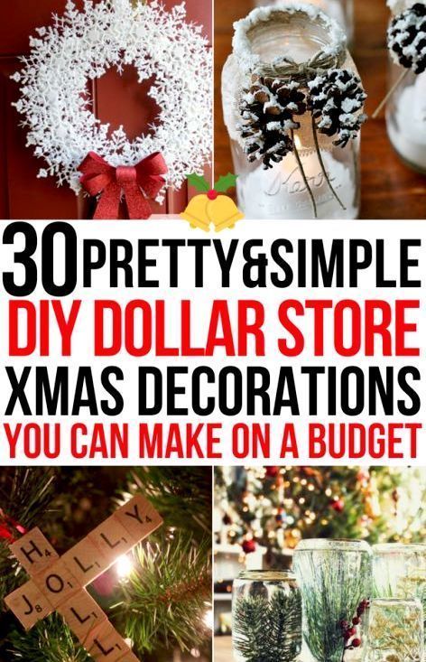 Check out these easy and pretty DIY dollar store Christmas decorations including dollar tree snowfal -   18 diy christmas decorations dollar tree simple ideas