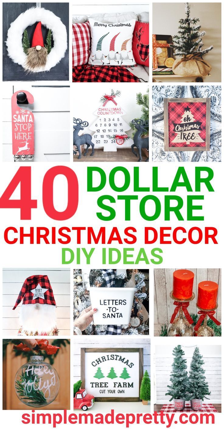 Do It Yourself Dollar Store Holiday Decor Ideas -   18 diy christmas decorations dollar tree simple ideas