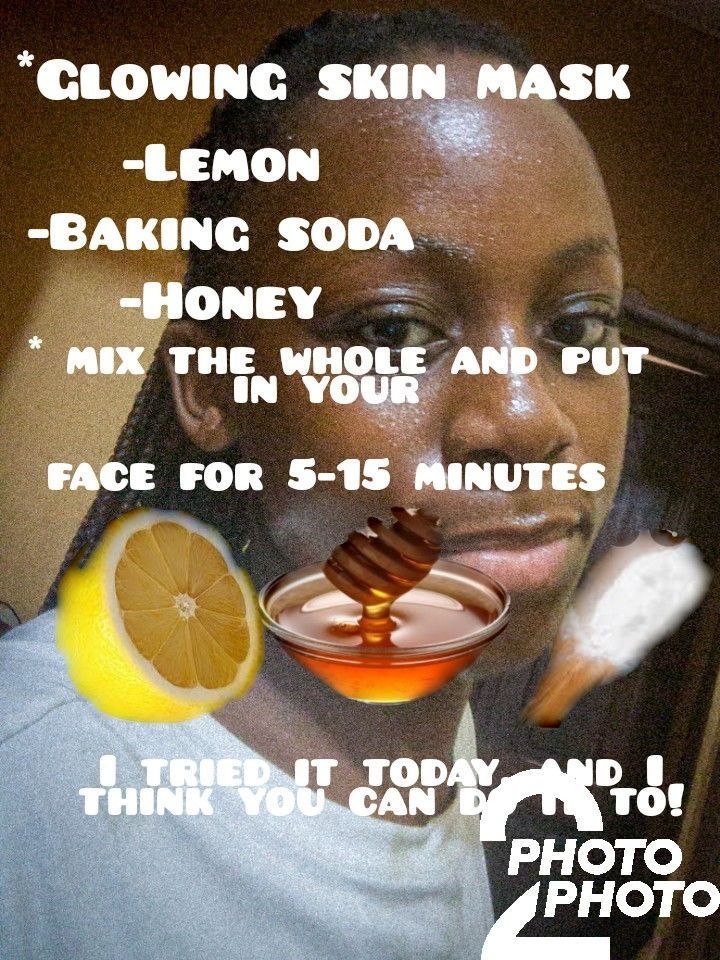 Lemon, honey and baking soda mask -   18 diy Face Mask brightening ideas
