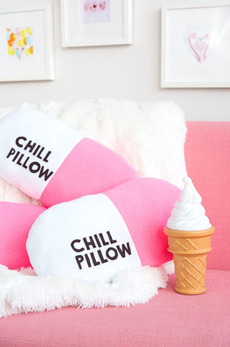 Easy DIY Chill Pill-ow -   18 diy Pillows for teens ideas