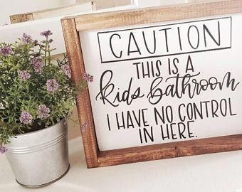 Wood Sign Home Decor | Wood Sign | Farmhouse signs | Bathroom sign | Bathroom Humor | Farmhouse Bathroom sign | Funny Bathroom sign -   18 home decor signs funny ideas