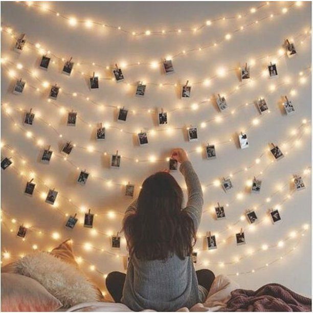 40 LED Photo Clips String Lights, Christmas Indoor Fairy String Lights for Hanging Photos Pictures Cards and Memos, Ideal gift for Dorms Bedroom Decoration (40 LED Warm White) -   18 room decor for birthday ideas