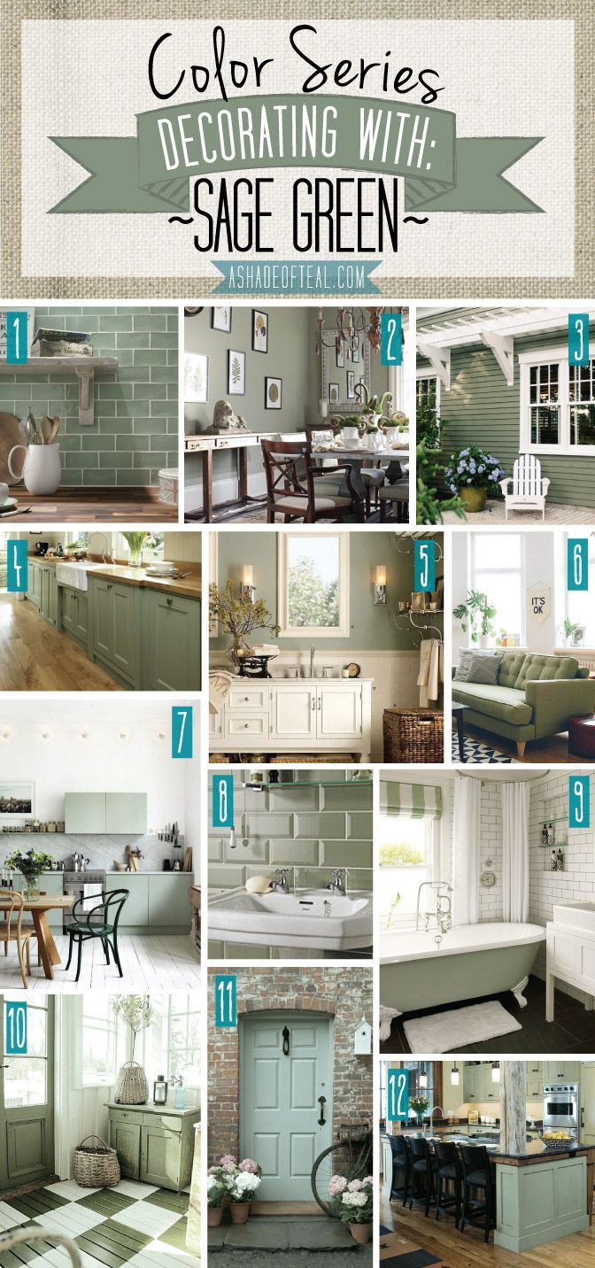 Color Series; Decorating with Sage Green -   18 sage green kitchen cabinets two tone ideas