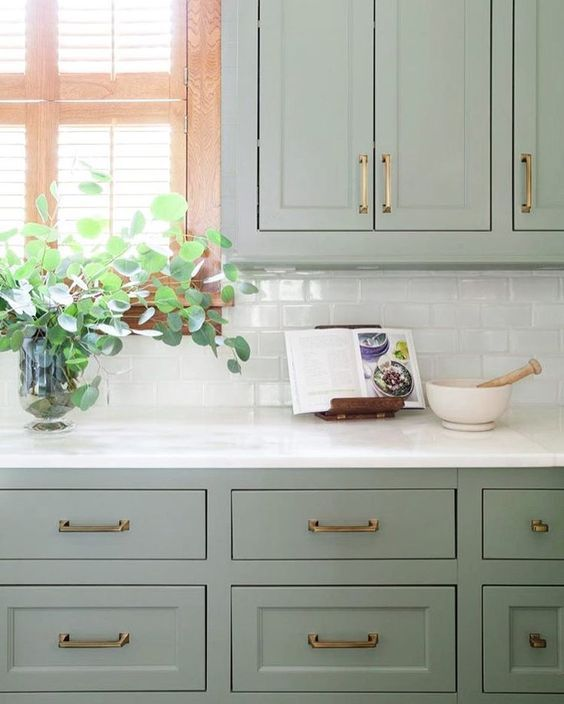 Best Selling Sherwin-Williams Paint Colors -   18 sage green kitchen cabinets two tone ideas