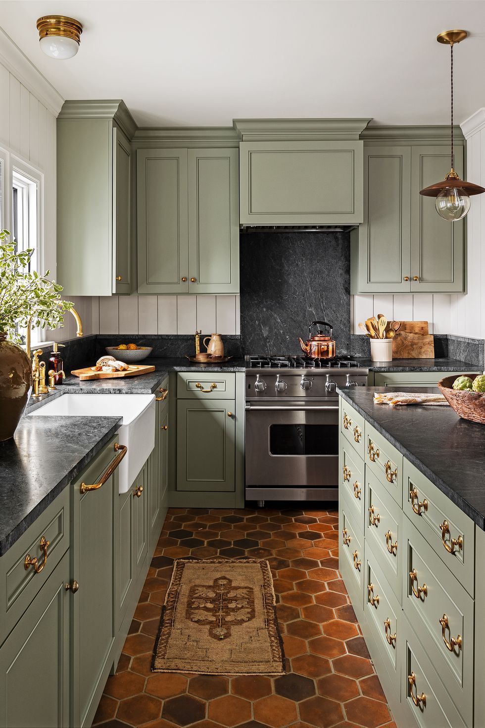 Cabinet Colors -   18 sage green kitchen cabinets two tone ideas
