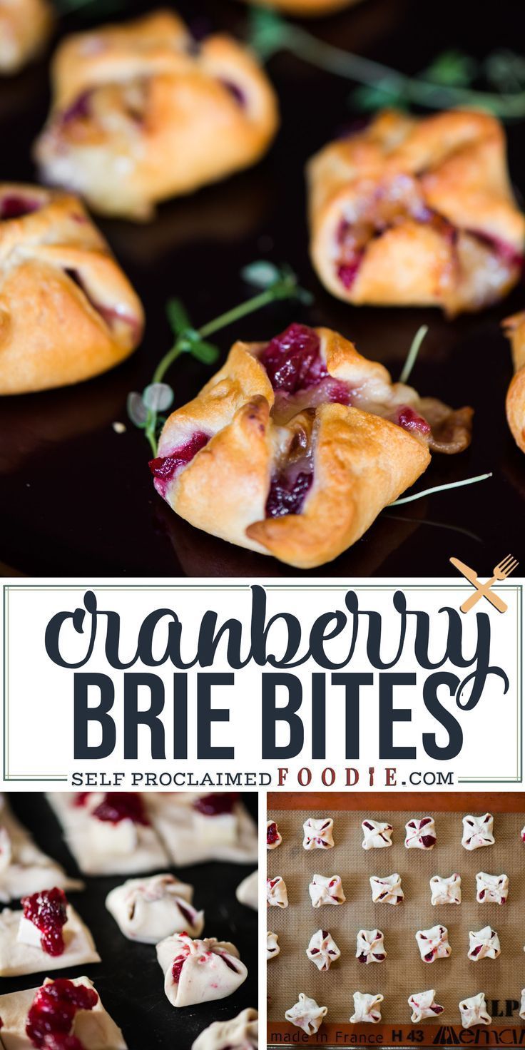 CRANBERRY BRIE BITES -   18 xmas food appetizers snacks ideas