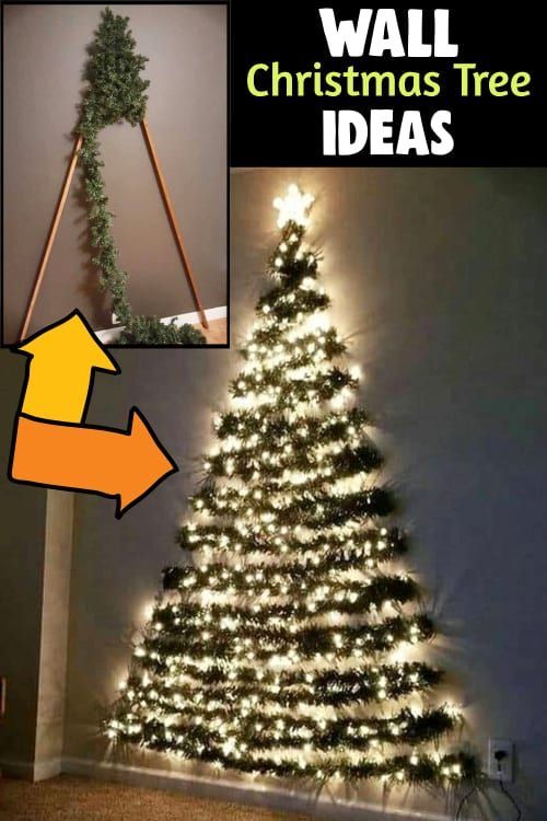 DIY Flat Wall Decorated Christmas Tree Ideas -   18 xmas tree topper diy christmas ideas