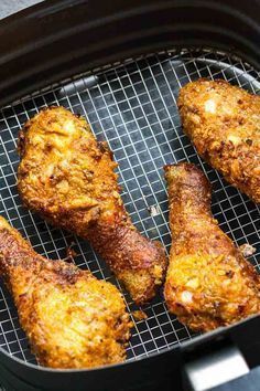 Juicy Air Fryer Chicken Drumsticks - made with only 3 Tbsp butter but full of flavor and really easy -   19 air fryer recipes chicken drumsticks ideas