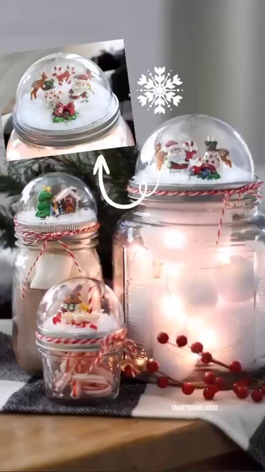 Christmas Snow Globes Decorations -   19 christmas decor diy how to make ideas