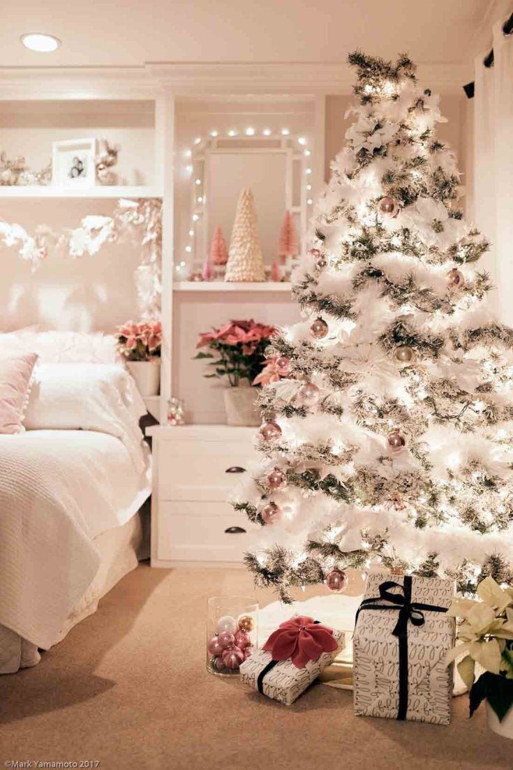 Our Holiday Home Night Tour - Happy Happy Nester -   19 christmas decor for bedroom pink ideas