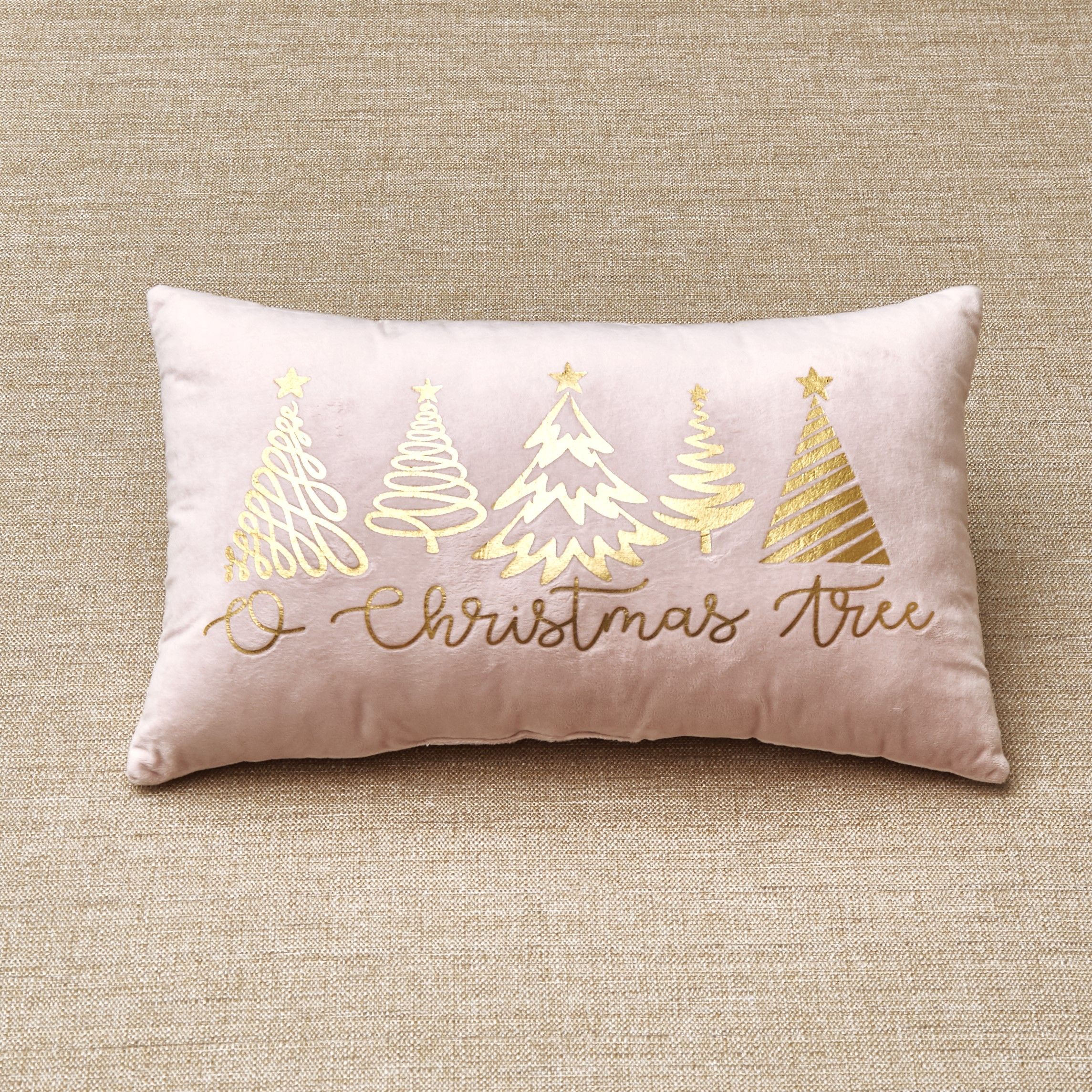 O Christmas Tree Decorative Accent Lumbar Pillow with Holiday Motif -   19 christmas decor for bedroom pink ideas