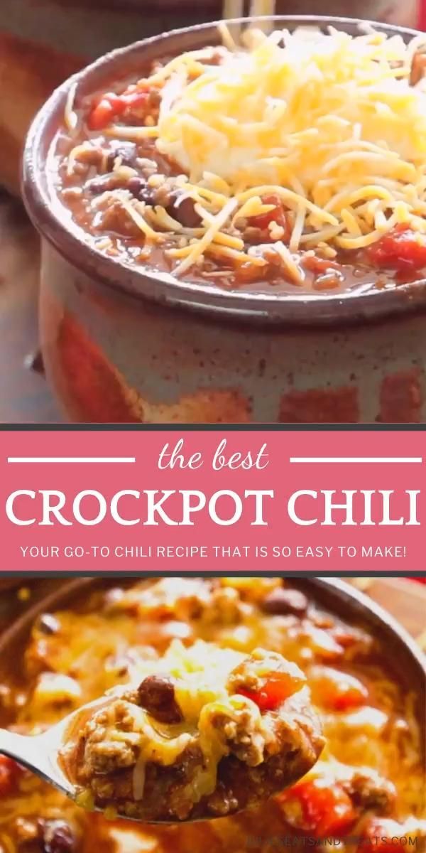 THE BEST CROCKPOT CHILI -   19 dinner recipes for two crockpot ideas