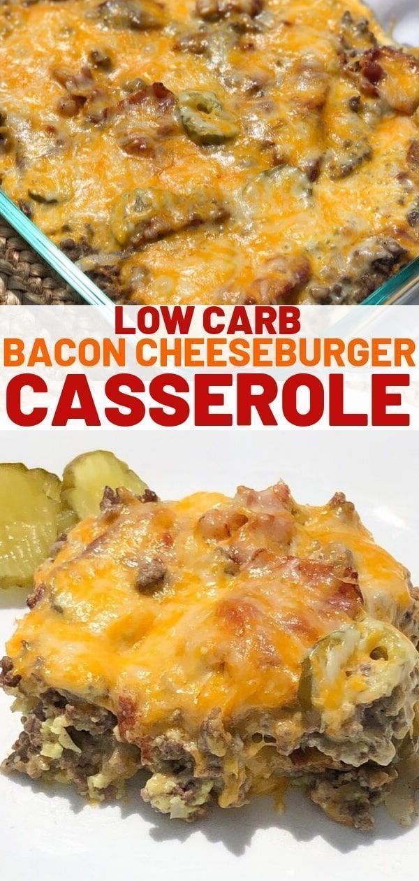 Low Carb Bacon Cheeseburger Casserole - Curbing Carbs -   19 dinner recipes with ground beef low carb ideas