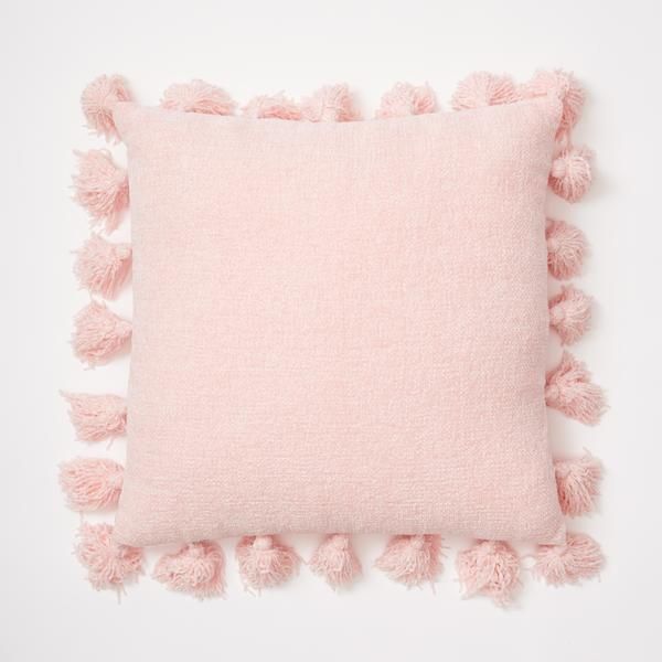 Chenille Knit Tassel Pillow -   19 diy Pillows with tassels ideas